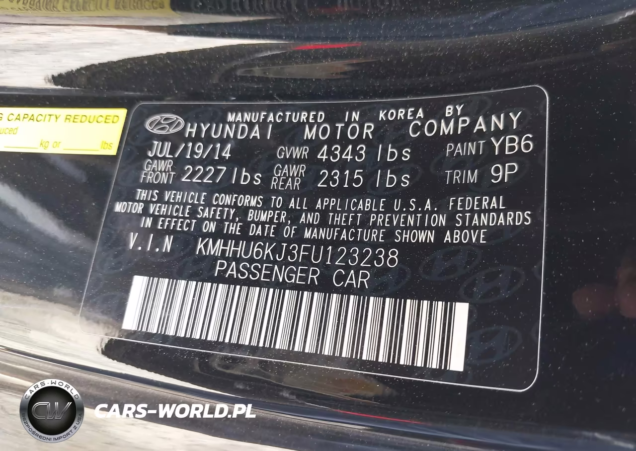 2015 Hyundai Genesis 3.8 Ultimate VIN:KMHHU6KJ3FU123238 - 9