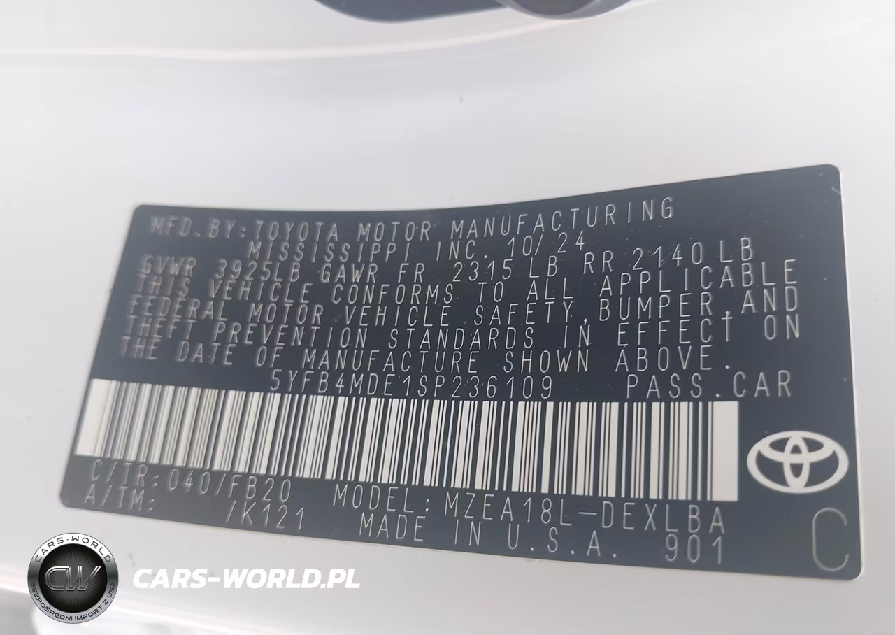 2025 Toyota Corolla Le VIN:5YFB4MDE1SP236109 - 9