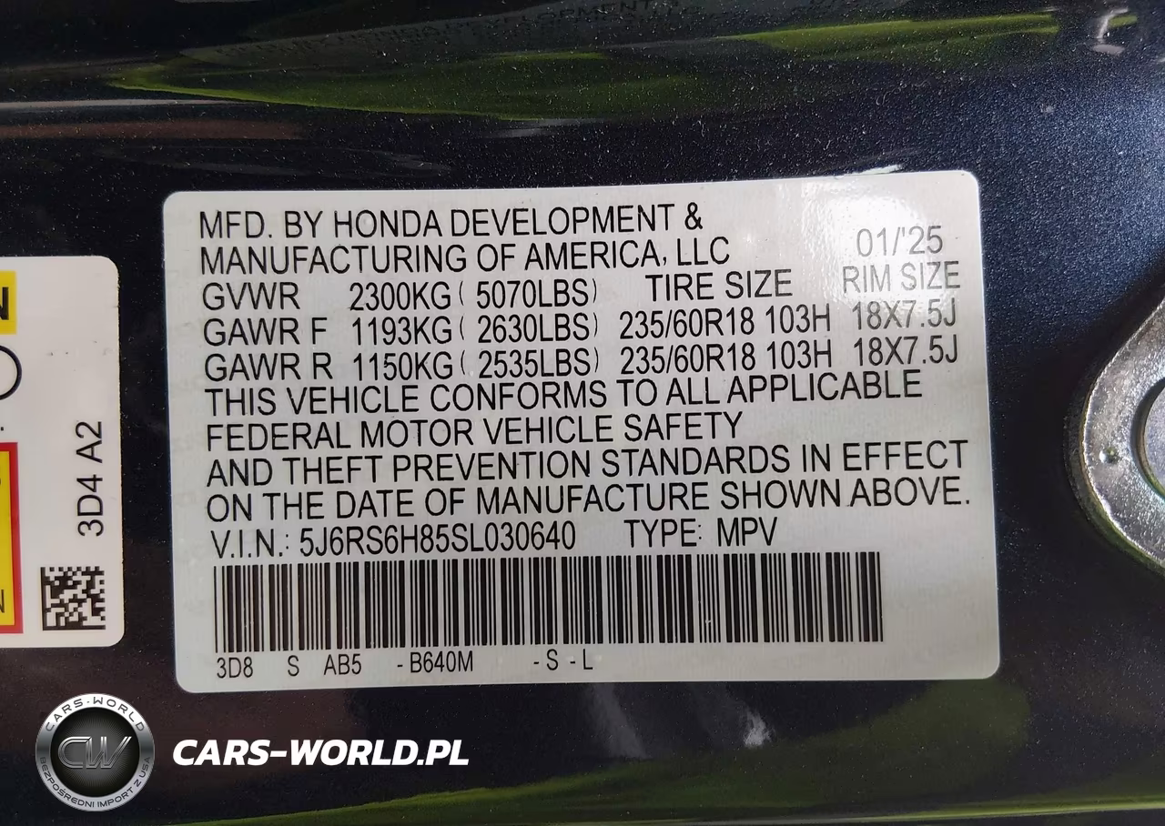 2025 Honda Cr-V Hybrid Sport-L VIN:5J6RS6H85SL030640 - 9