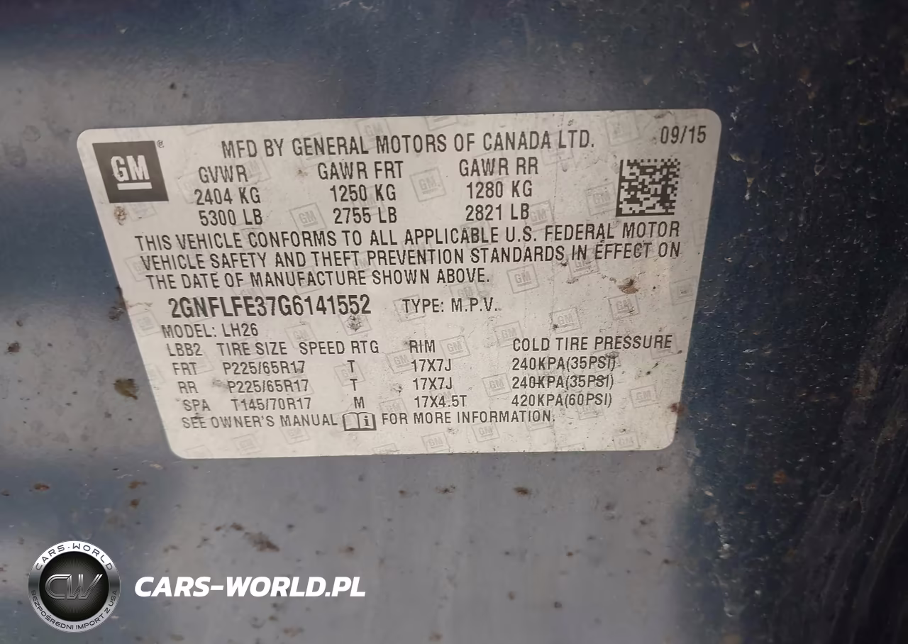 2016 Chevrolet Equinox Lt VIN:2GNFLFE37G6141552 - 9