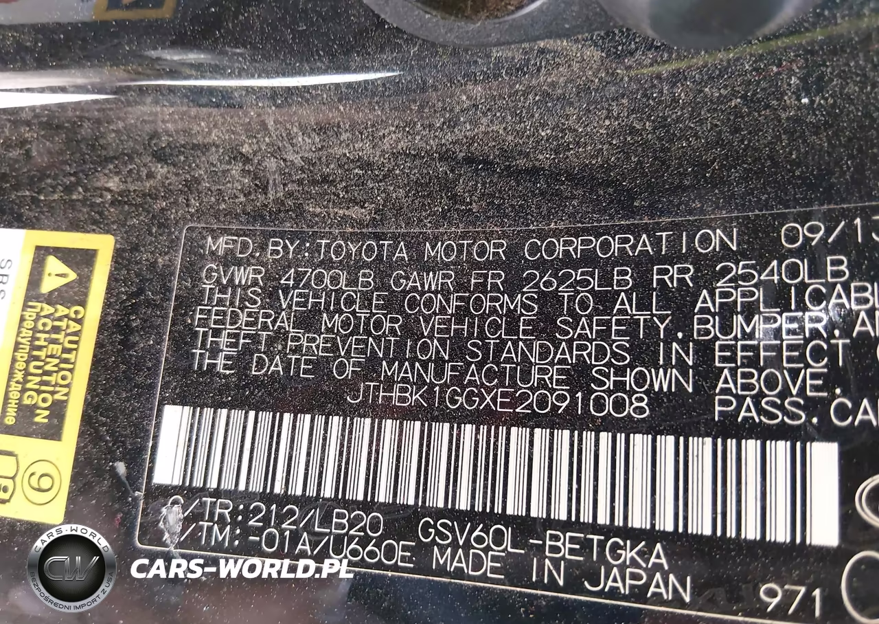 2014 Lexus Es 350 VIN:JTHBK1GGXE2091008 - 9