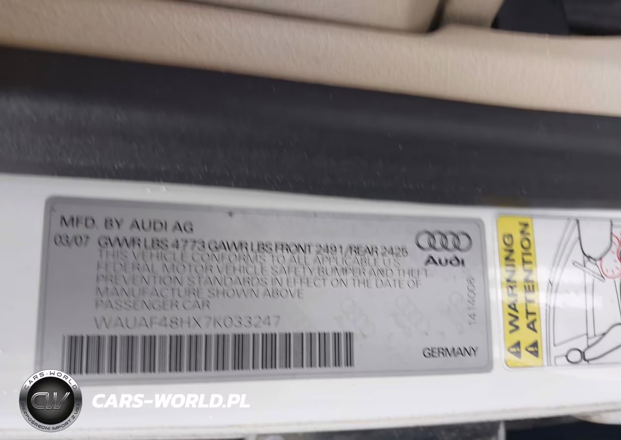2007 Audi A4 2.0T VIN:WAUAF48HX7K033247 - 9