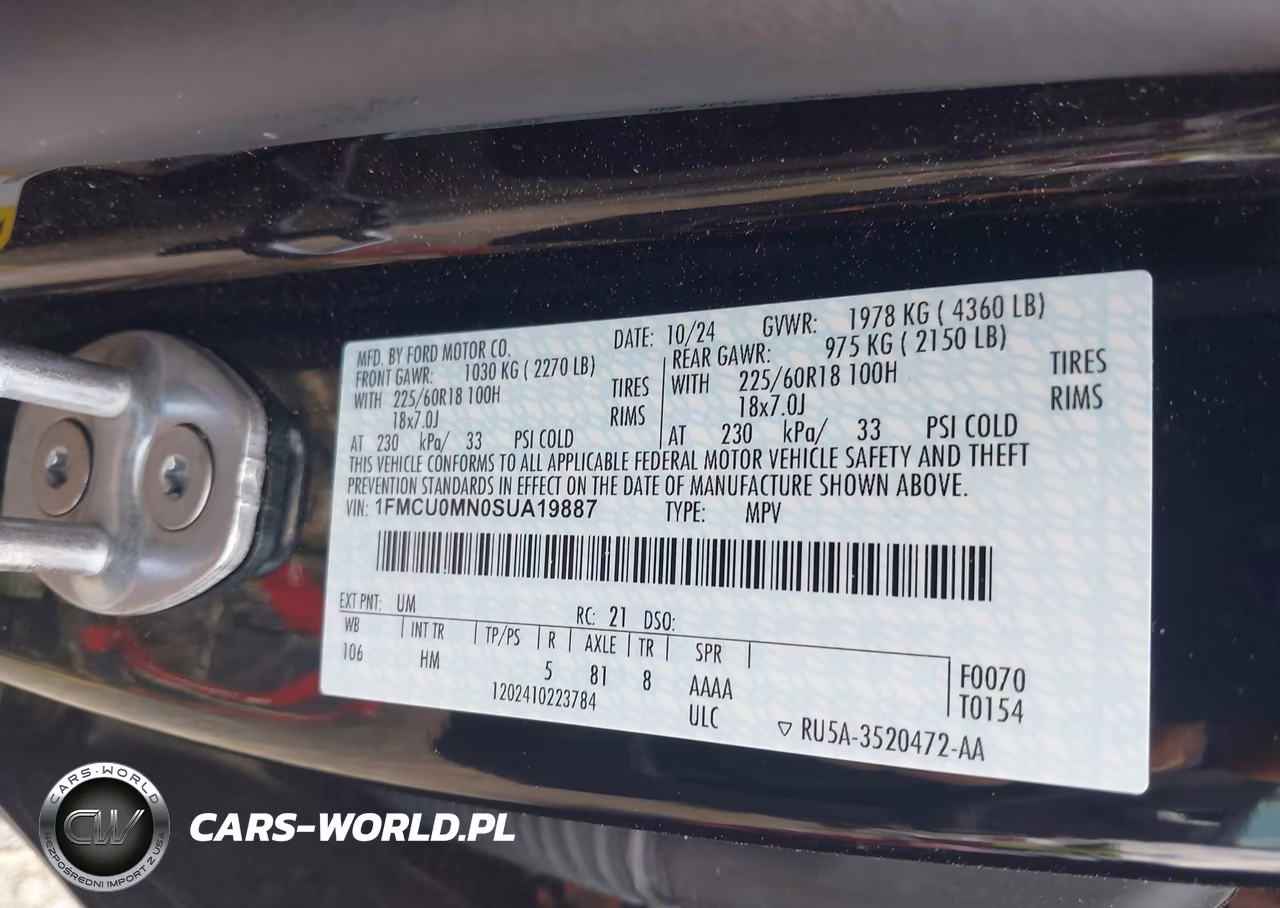 2025 Ford Escape St-Line VIN:1FMCU0MN0SUA19887 - 9