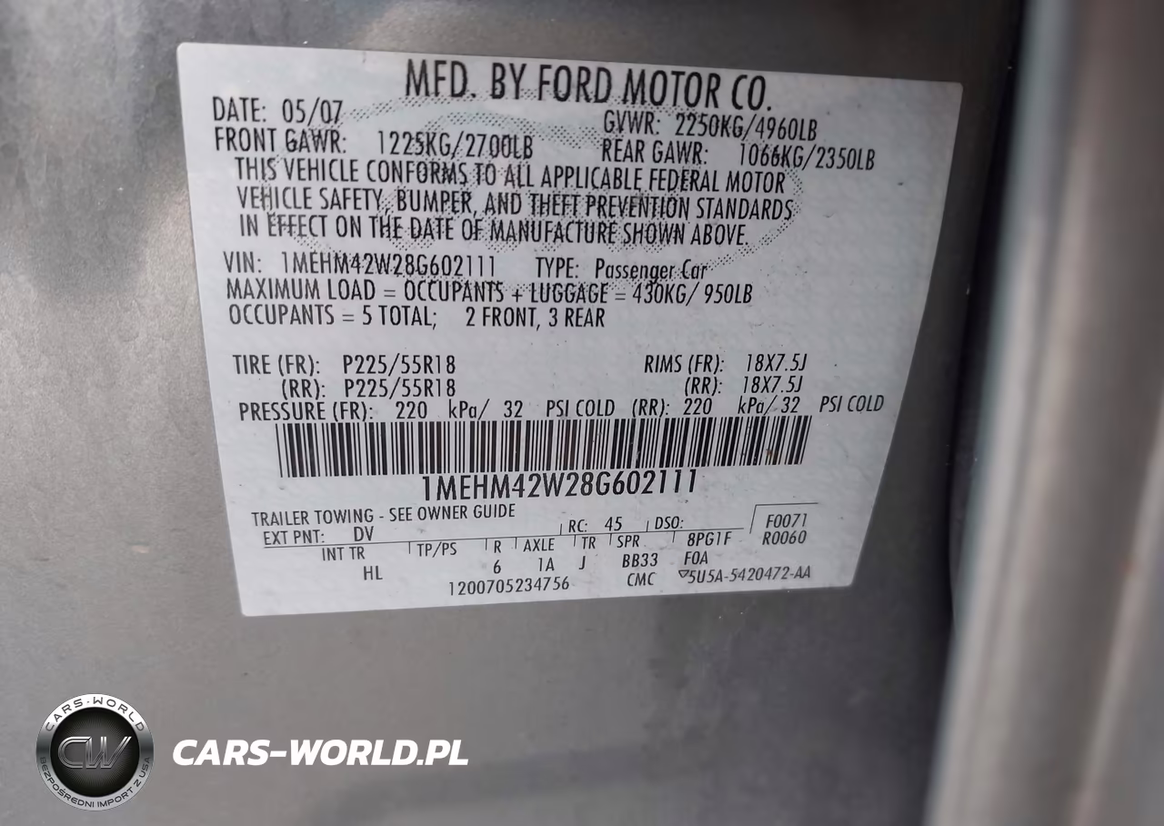 2008 Mercury Sable Premier VIN:1MEHM42W28G602111 - 9