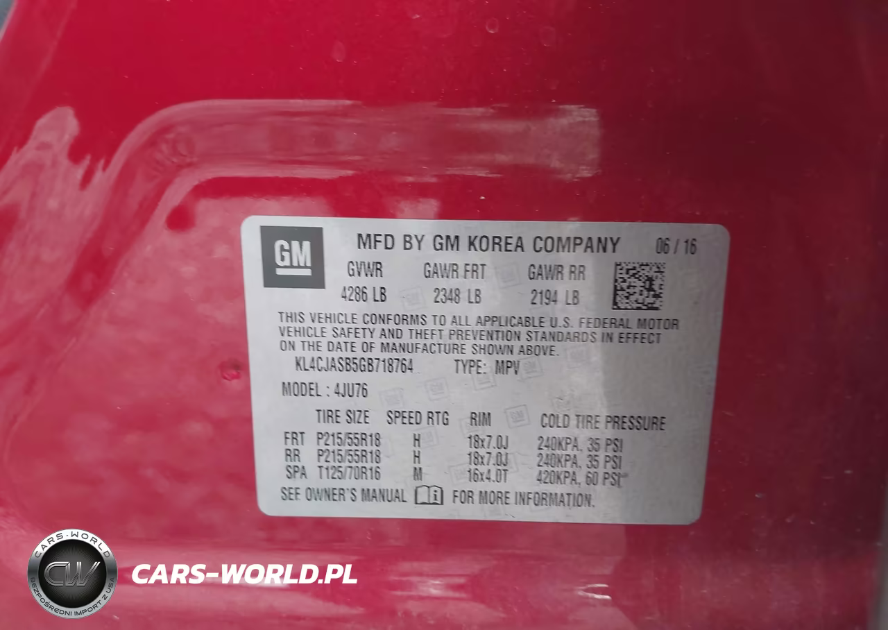 2016 Buick Encore VIN:KL4CJASB5GB718764 - 9