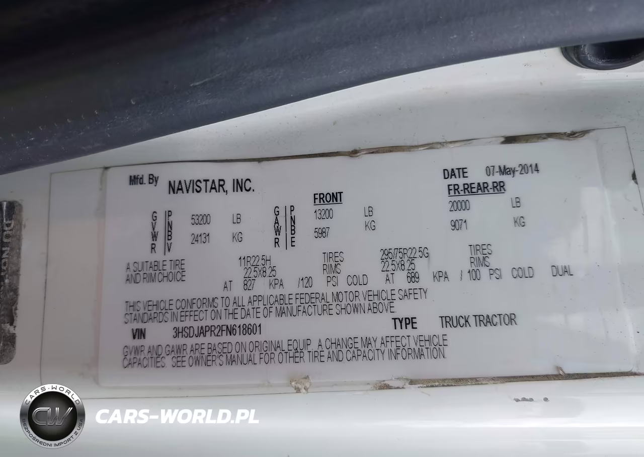 2015 International Prostar VIN:3HSDJAPR2FN618601 - 8