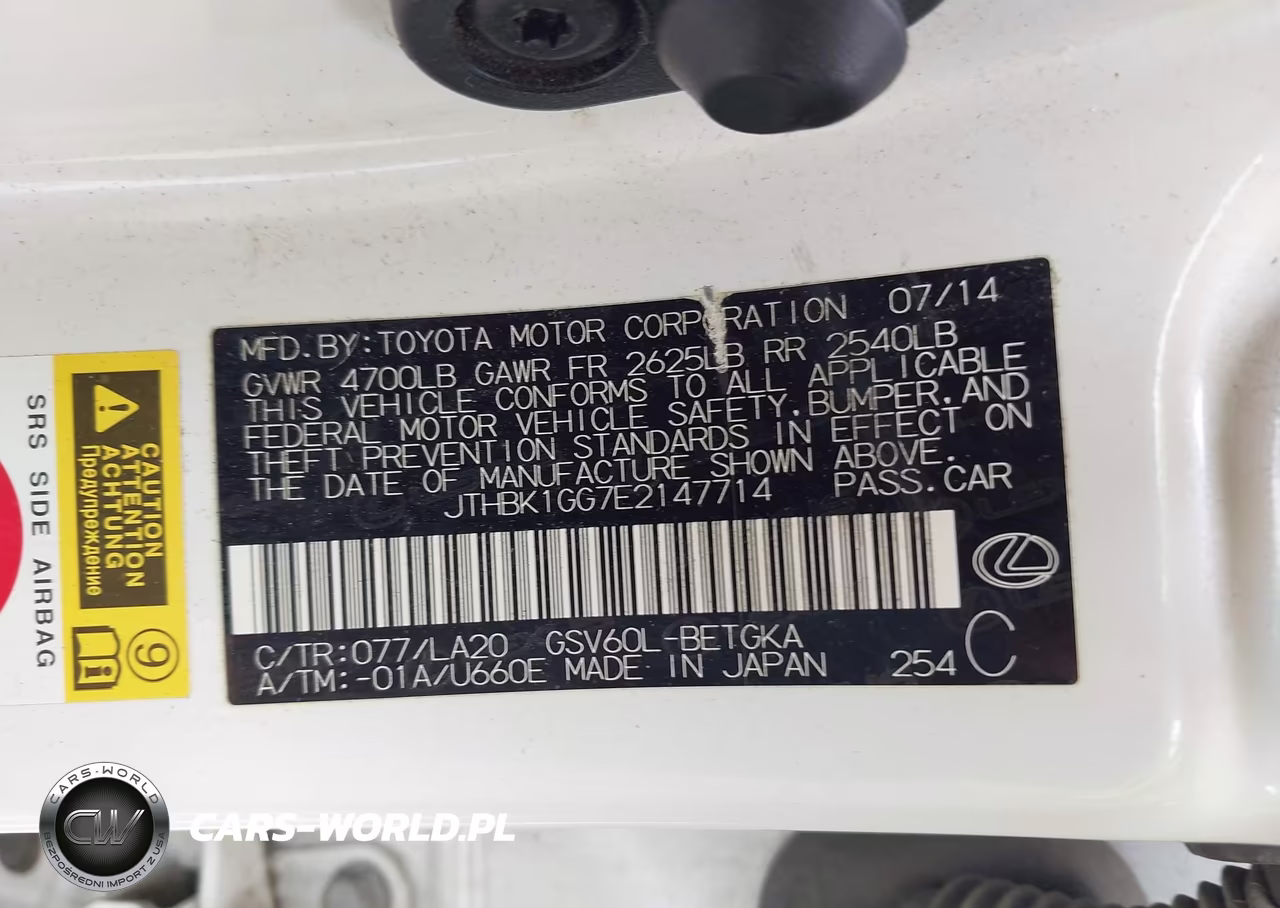 2014 Lexus Es 350 VIN:JTHBK1GG7E2147714 - 9