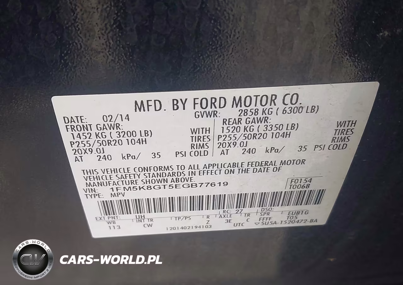 2014 Ford Explorer Sport VIN:1FM5K8GT5EGB77619 - 9