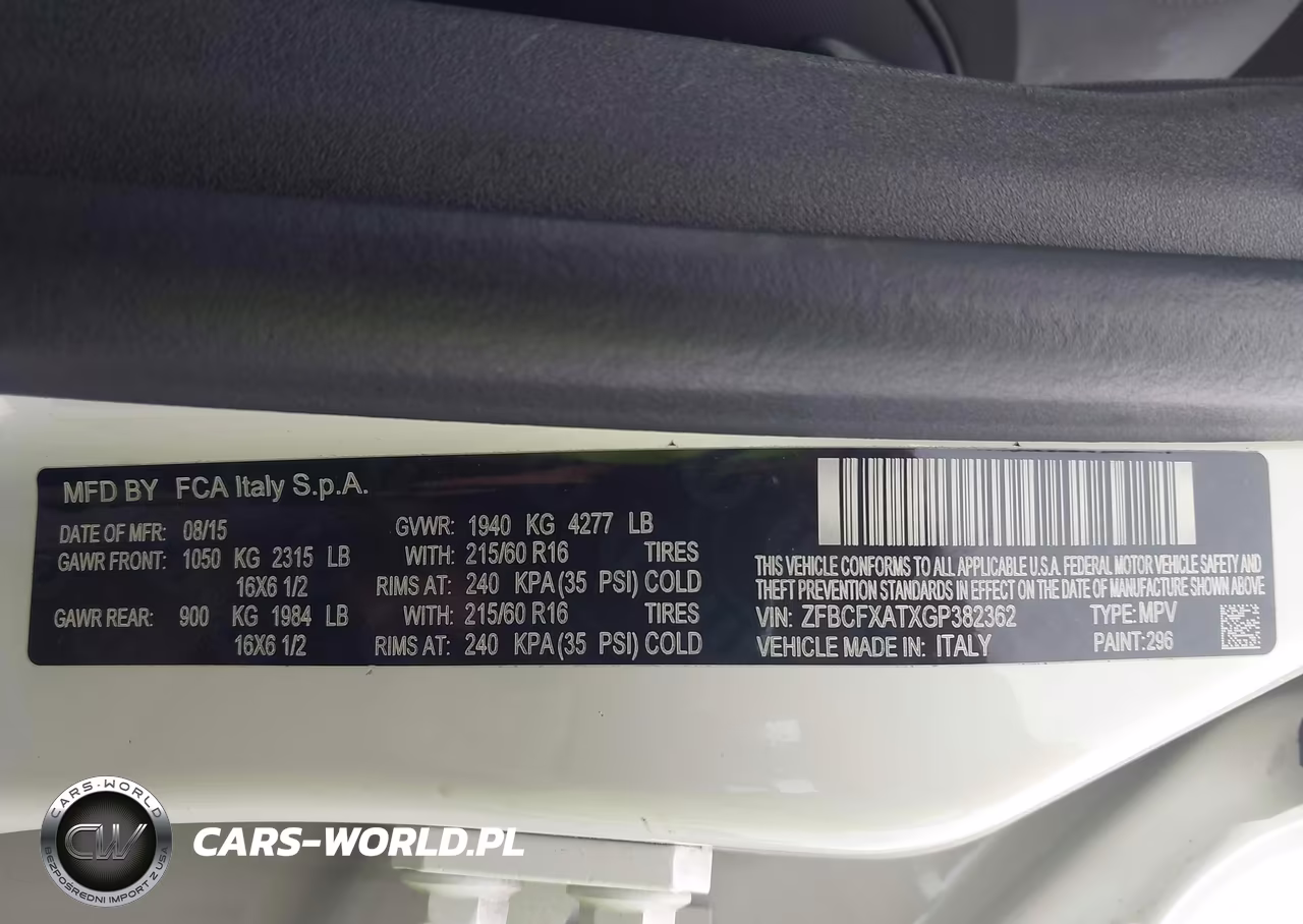 2016 Fiat 500X Pop VIN:ZFBCFXATXGP382362 - 9