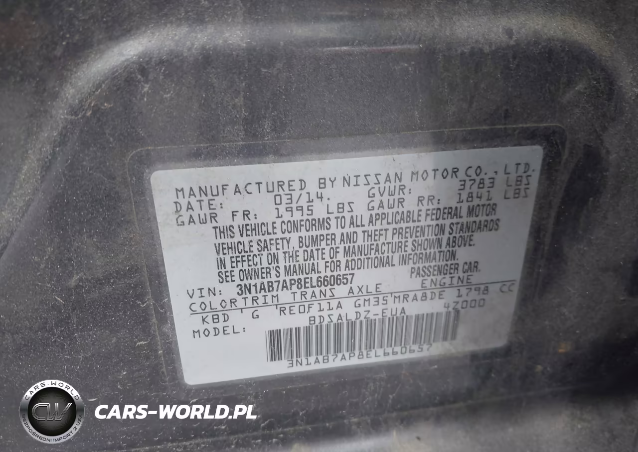 2014 Nissan Sentra Fe+ S-Fe+ Sv-S-Sl-Sr-Sv VIN:3N1AB7AP8EL660657 - 9