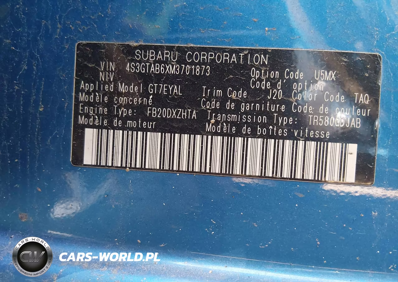 2021 Subaru Impreza 5-Door VIN:4S3GTAB6XM3701873 - 9