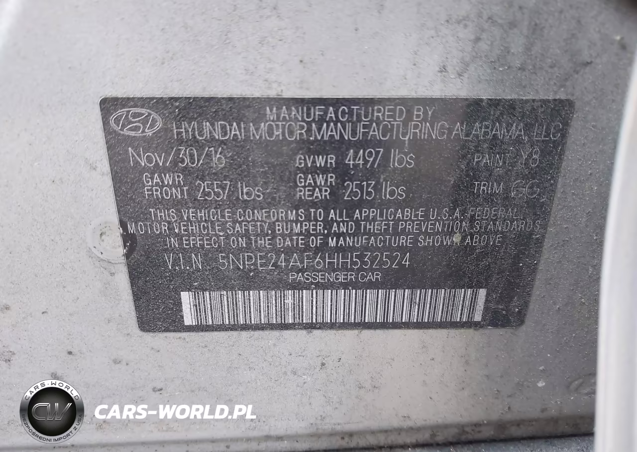 2017 Hyundai Sonata VIN:5NPE24AF6HH532524 - 9