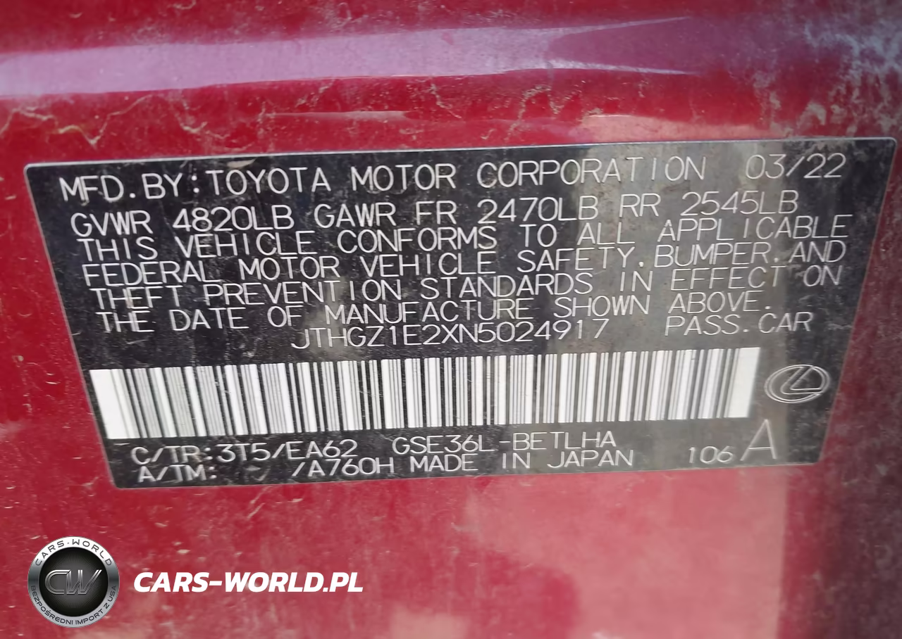 2022 Lexus Is 350 F Sport VIN:JTHGZ1E2XN5024917 - 9