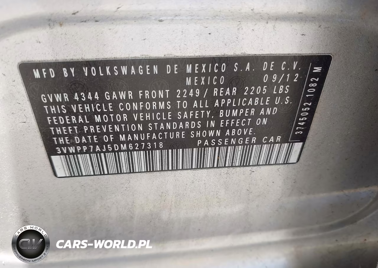 2013 Volkswagen Jetta Sportwagen 2.5L Se VIN:3VWPP7AJ5DM627318 - 9