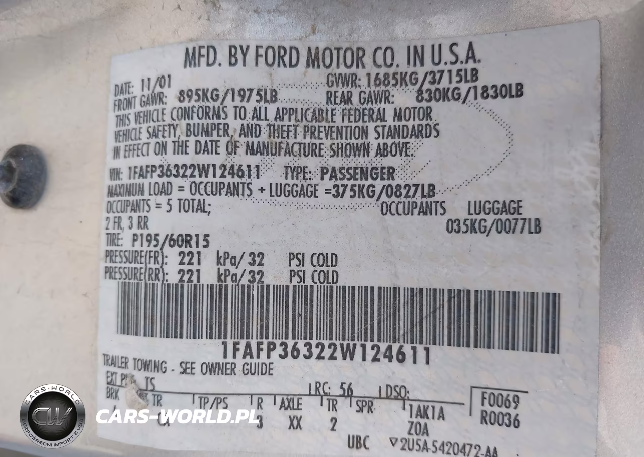 2002 Ford Focus Se-Ztw VIN:1FAFP36322W124611 - 9