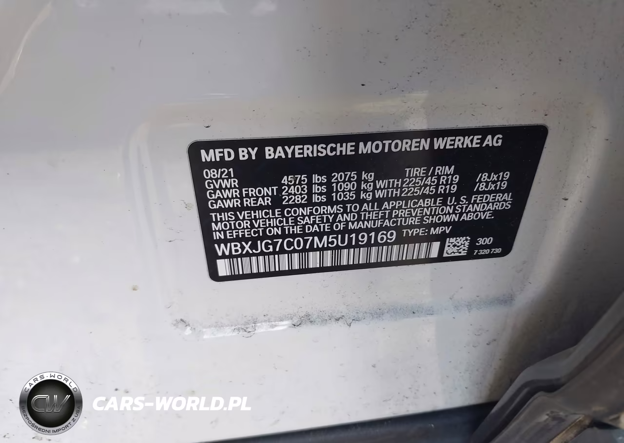 2021 BMW X1 Sdrive28I VIN:WBXJG7C07M5U19169 - 9