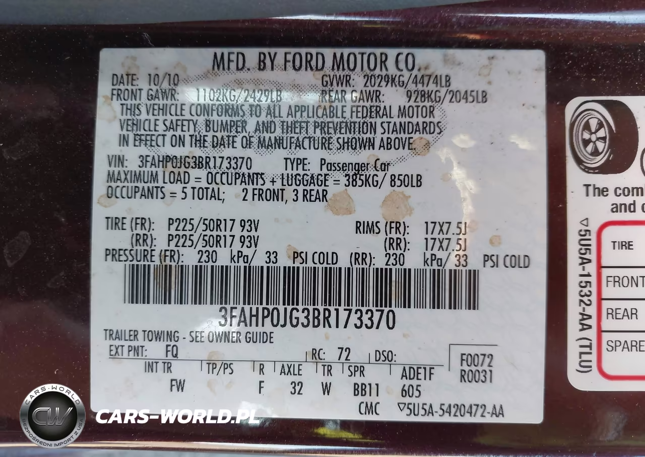 2011 Ford Fusion Sel VIN:3FAHP0JG3BR173370 - 9