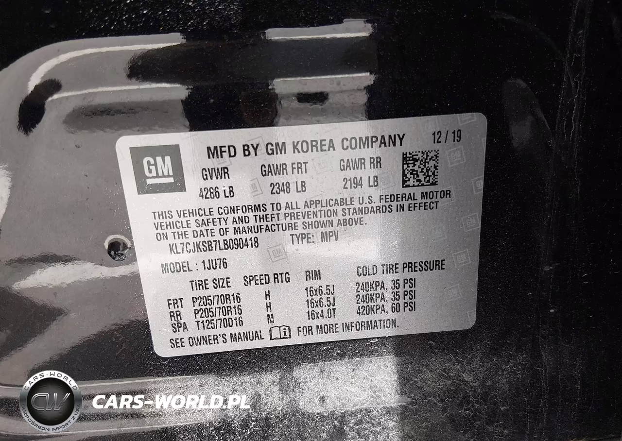 2020 Chevrolet Trax Fwd Ls VIN:KL7CJKSB7LB090418 - 9