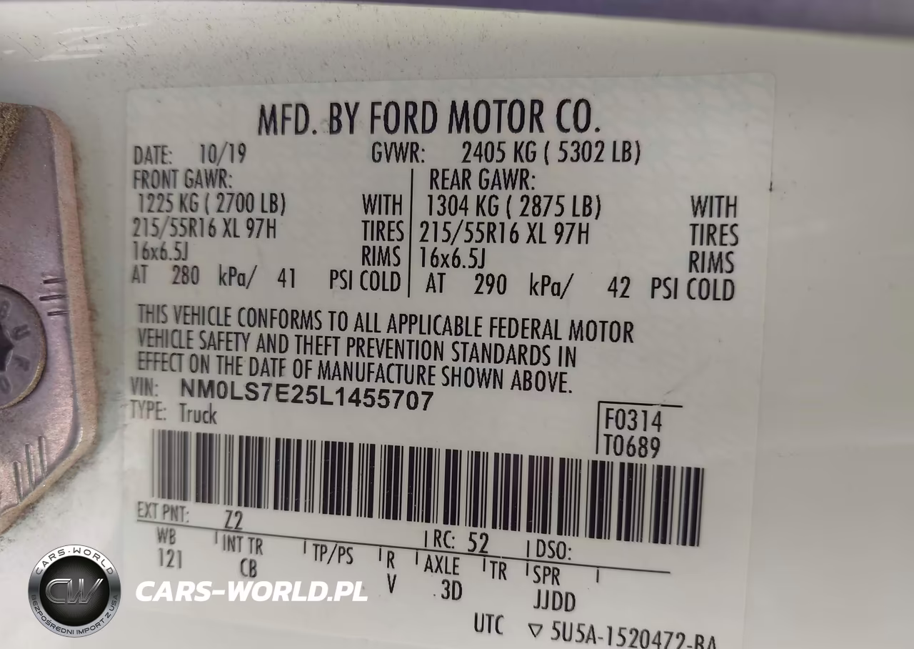 2020 Ford Transit Connect Xl VIN:NM0LS7E25L1455707 - 9