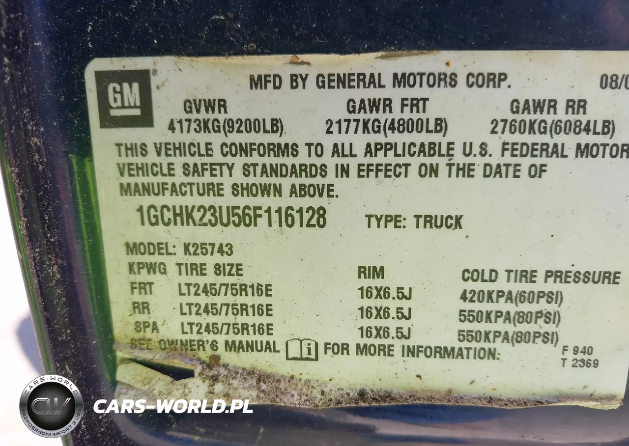 2006 Chevrolet Silverado 2500Hd Lt3 VIN:1GCHK23U56F116128 - 9