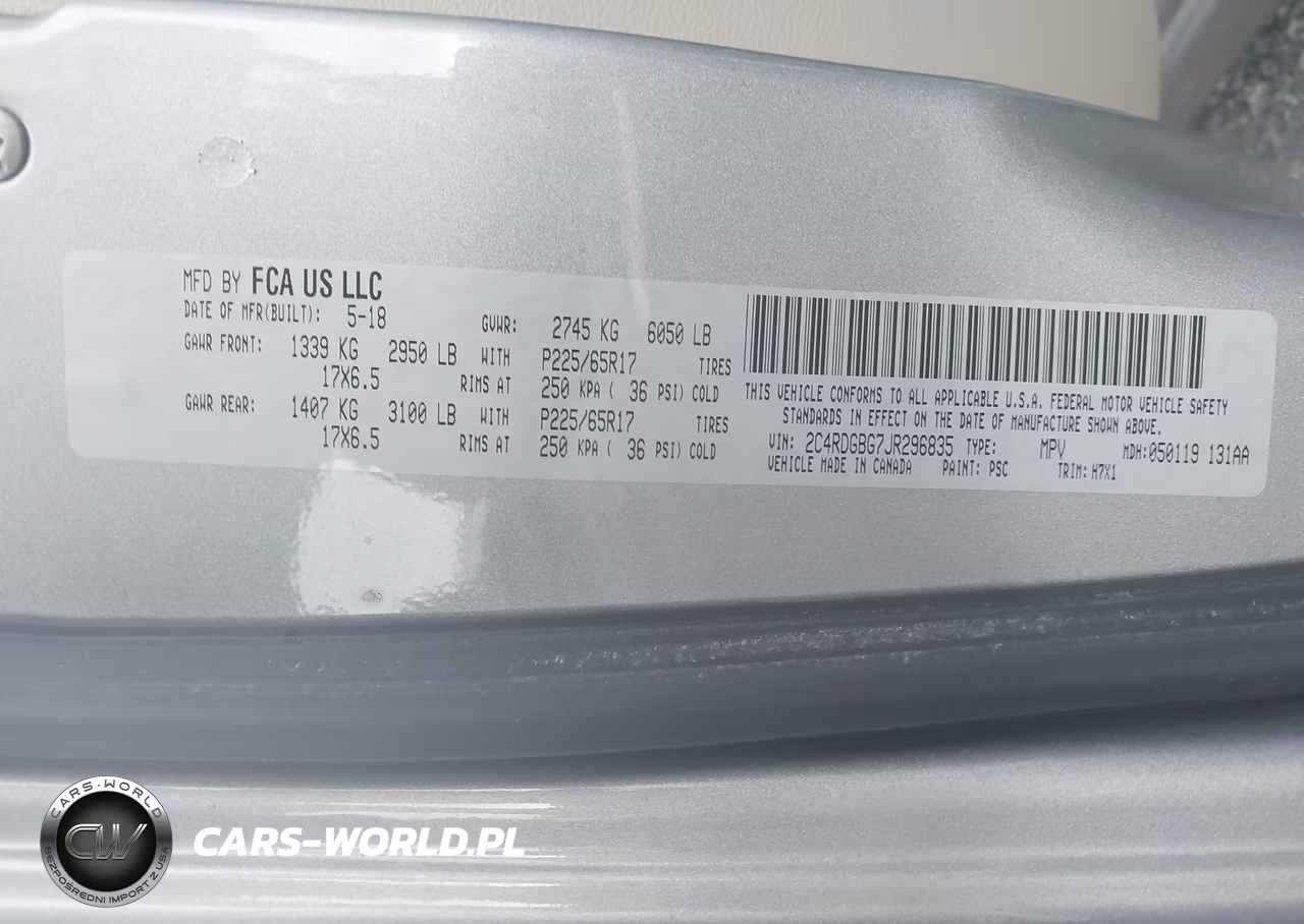 2018 Dodge Grand Caravan Se VIN:2C4RDGBG7JR296835 - 7
