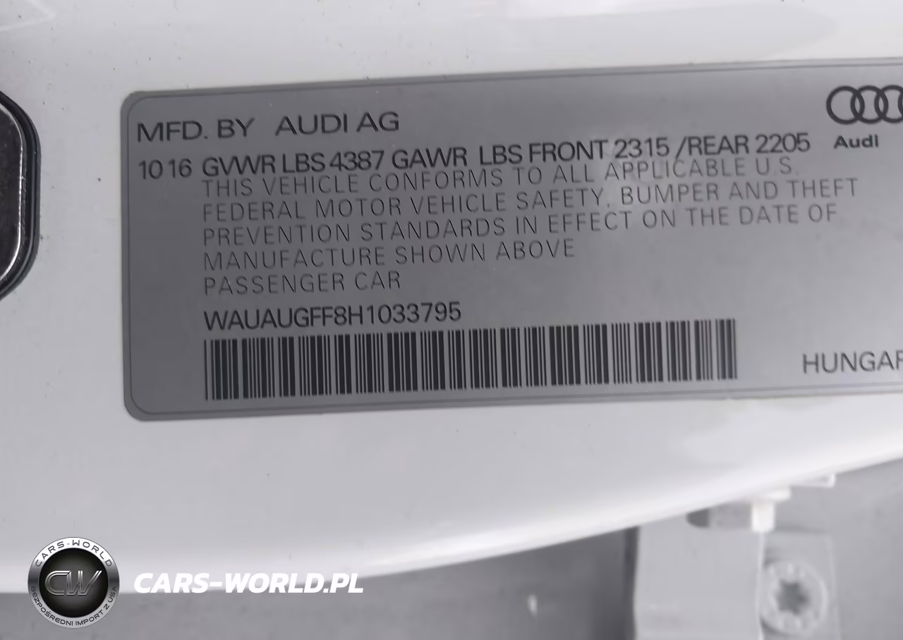 2017 Audi A3 2.0T Premium VIN:WAUAUGFF8H1033795 - 9