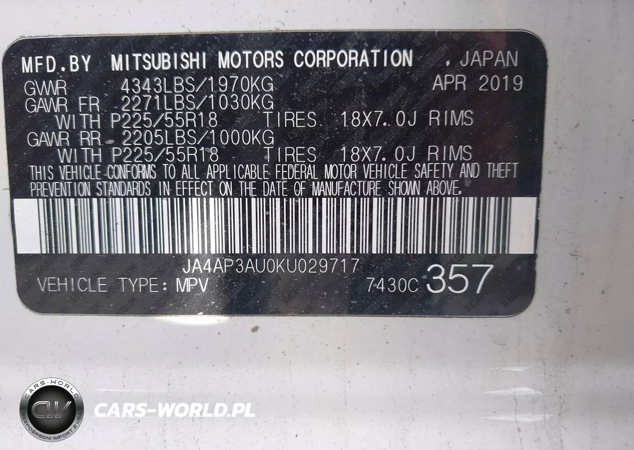 2019 Mitsubishi Outlander Sport 2.0 Es VIN:JA4AP3AU0KU029717 - 9