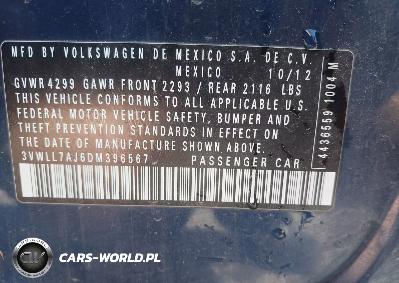 2013 Volkswagen Jetta 2.0L Tdi VIN:3VWLL7AJ6DM396567 - 9