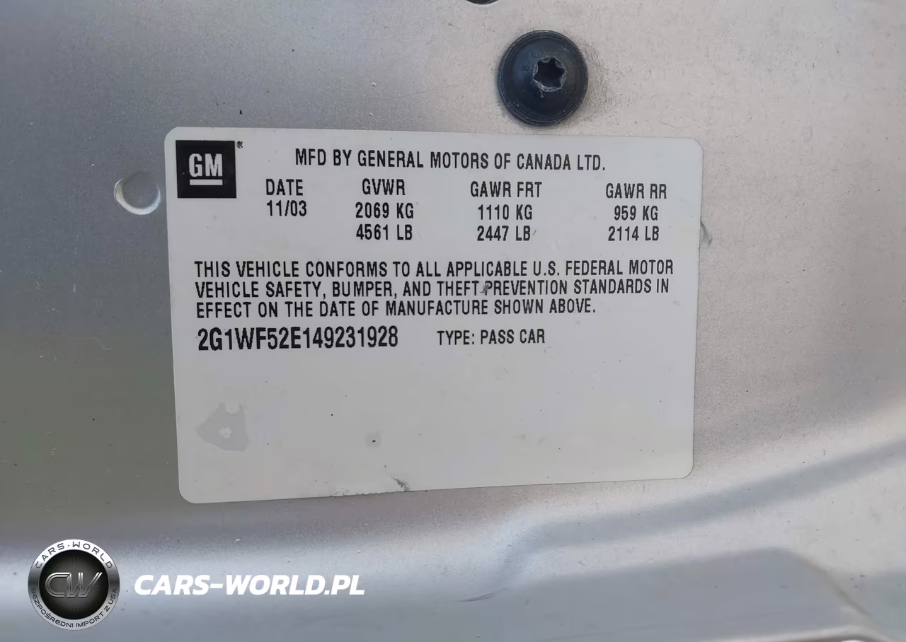 2004 Chevrolet Impala VIN:2G1WF52E149231928 - 9