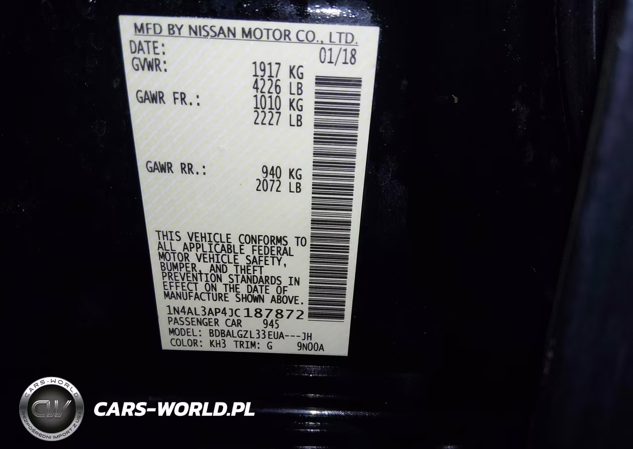 2018 Nissan Altima 2.5 S VIN:1N4AL3AP4JC187872 - 9