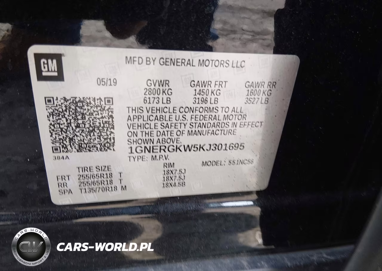 2019 Chevrolet Traverse 1Lt VIN:1GNERGKW5KJ301695 - 9