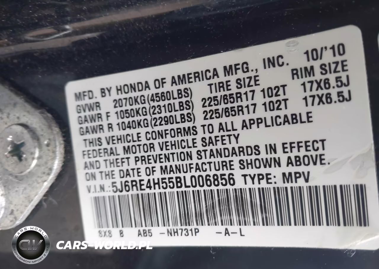 2011 Honda Cr-V Ex VIN:5J6RE4H55BL006856 - 9