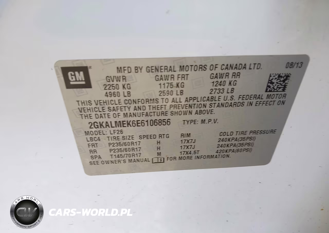 2014 GMC Terrain Sle-1 VIN:2GKALMEK6E6106856 - 9