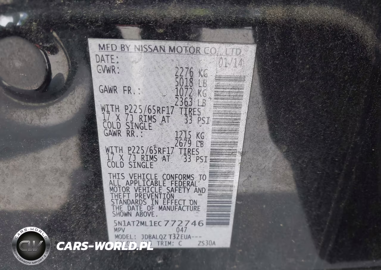 2014 Nissan Rogue Sv VIN:5N1AT2ML1EC772746 - 9
