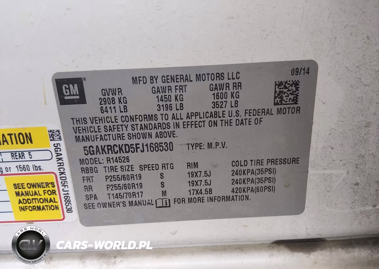 2015 Buick Enclave Premium VIN:5GAKRCKD5FJ168530 - 9
