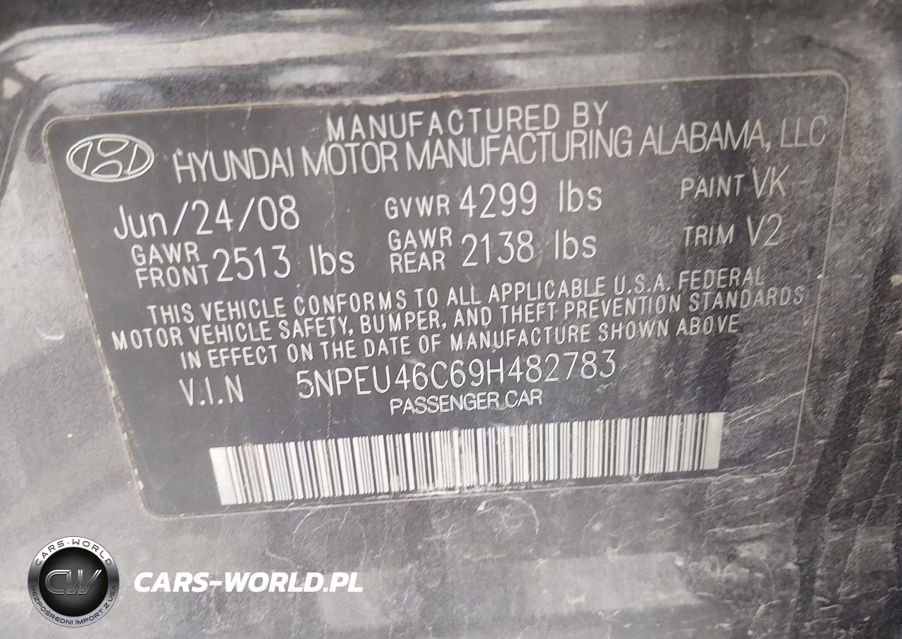 2009 Hyundai Sonata Limited VIN:5NPEU46C69H482783 - 9