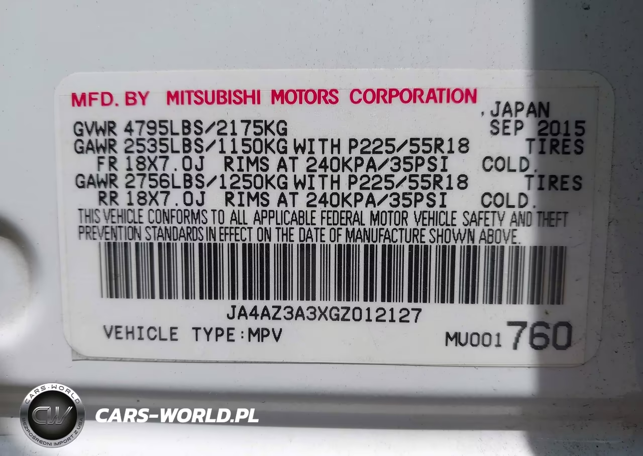 2016 Mitsubishi Outlander Se VIN:JA4AZ3A3XGZ012127 - 9