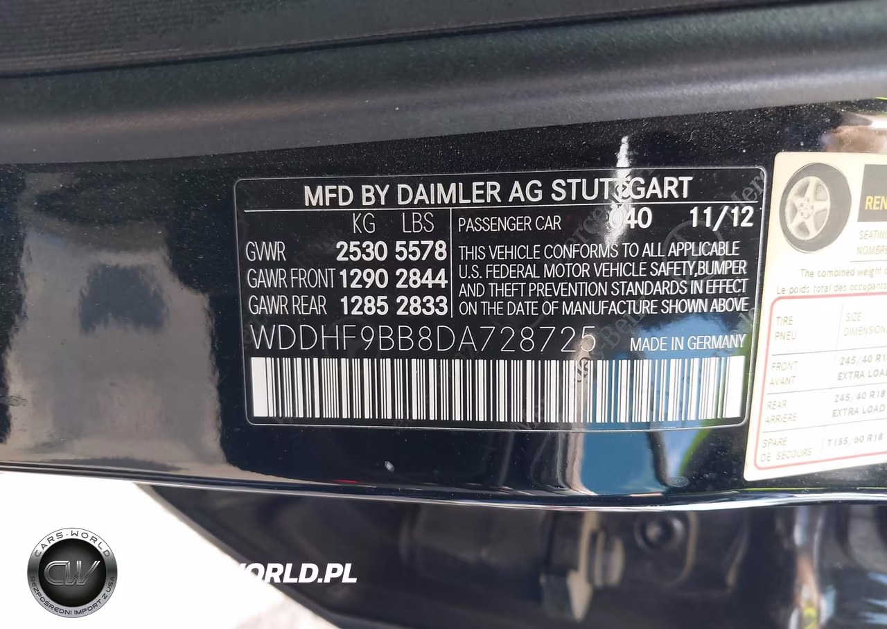 2013 Mercedes-Benz E 550 4Matic VIN:WDDHF9BB8DA728725 - 9