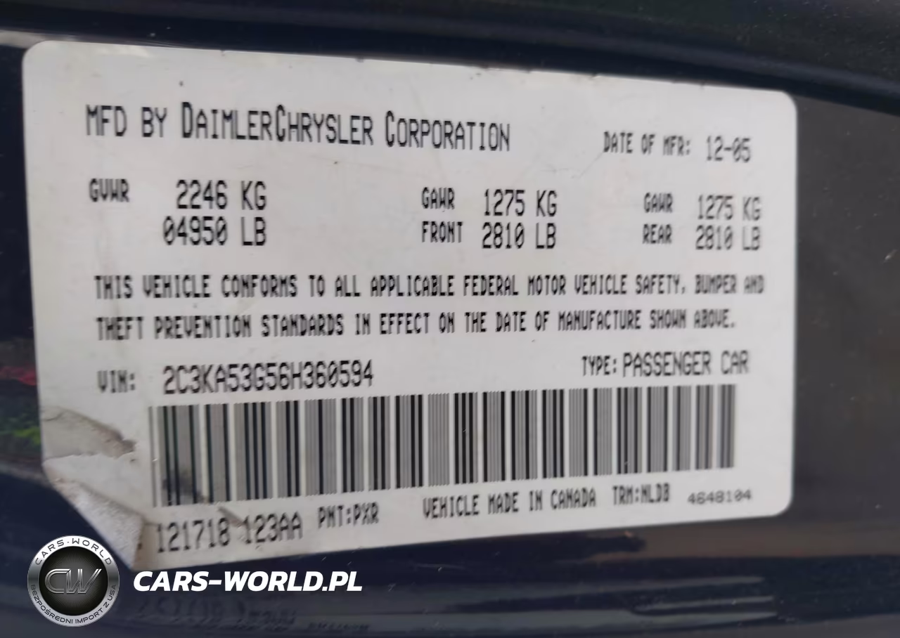 2006 Chrysler 300 Touring VIN:2C3KA53G56H360594 - 9