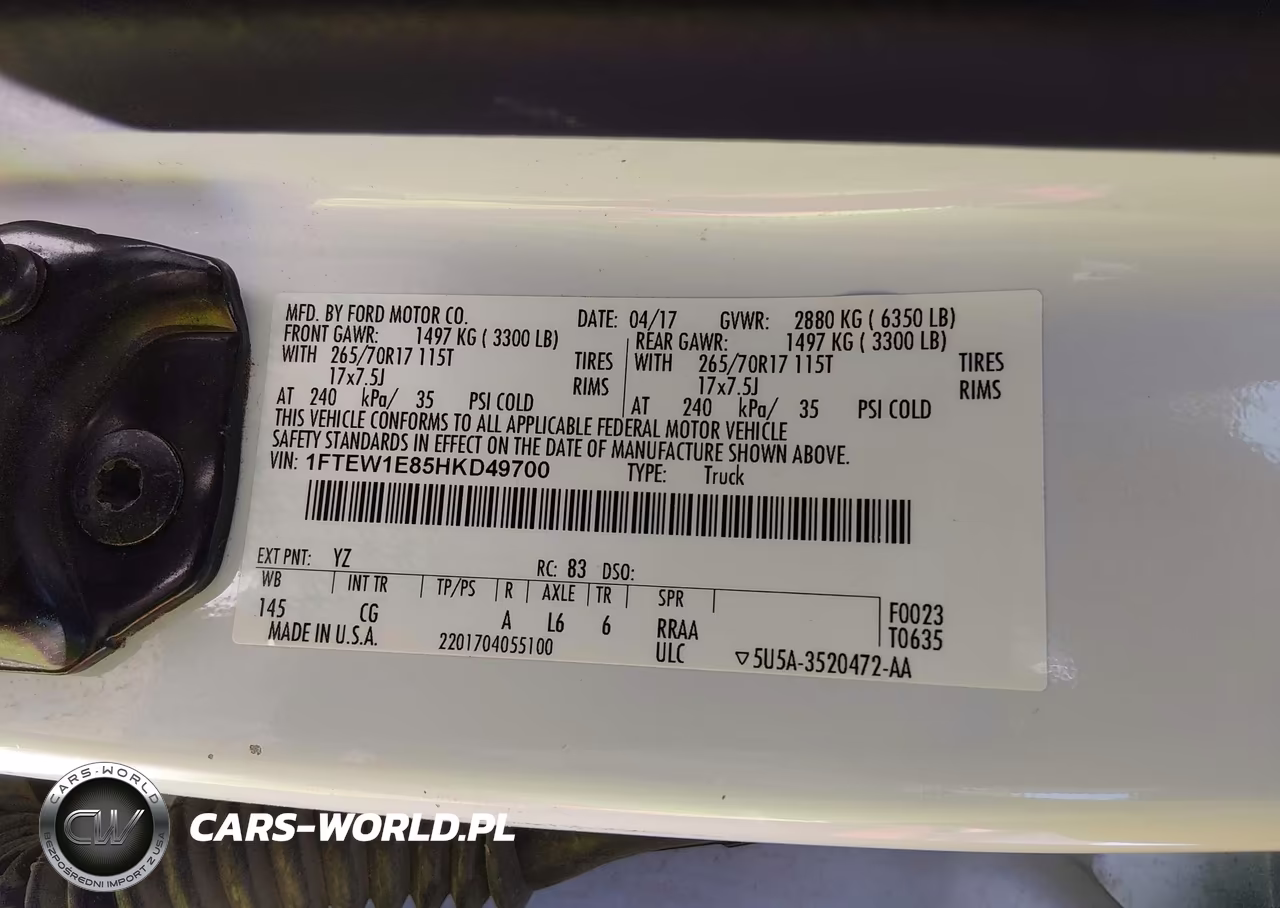 2017 Ford F-150 Xl-Xlt VIN:1FTEW1E85HKD49700 - 9