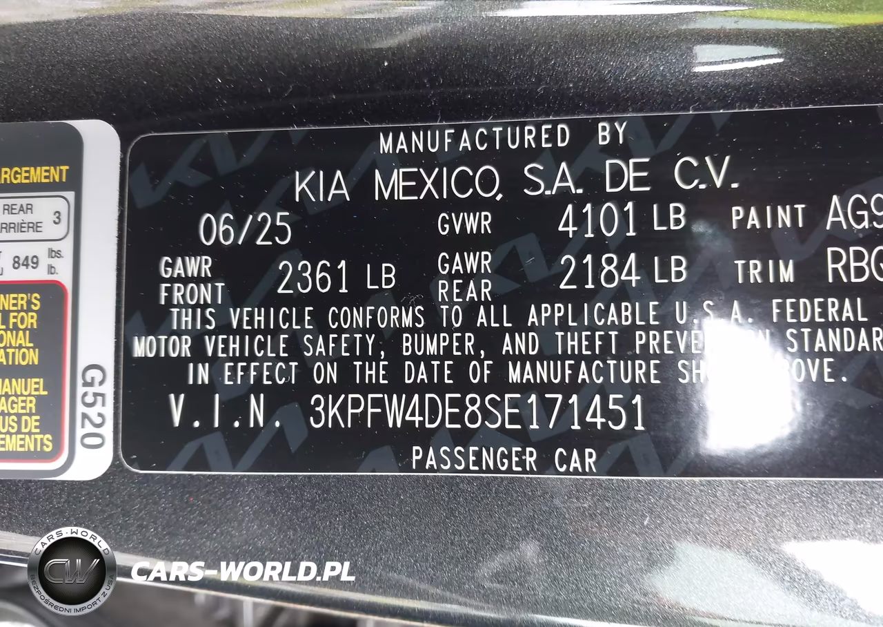 2025 Kia K4 Gt-Line VIN:3KPFW4DE8SE171451 - 9