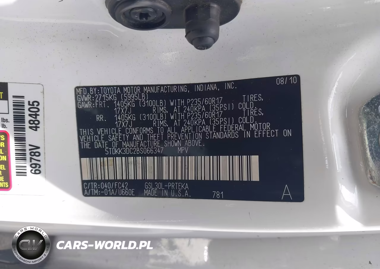 2011 Toyota Sienna Le V6 VIN:5TDKK3DC2BS066347 - 9