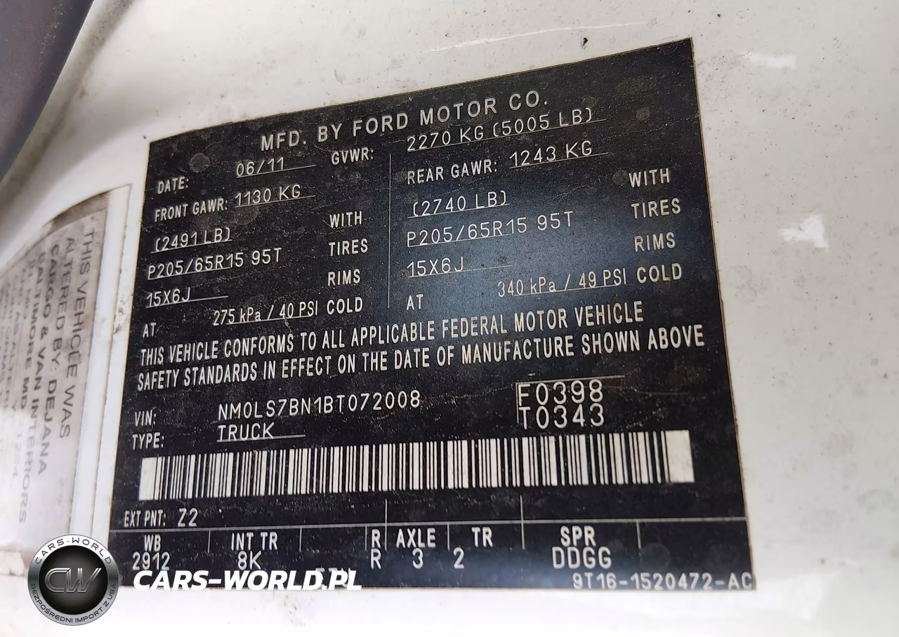 2011 Ford Transit Connect Xlt VIN:NM0LS7BN1BT072008 - 9