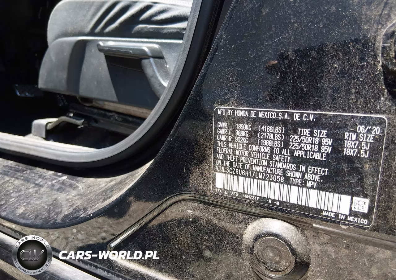 2020 Honda Hr-V Awd Sport VIN:3CZRU6H17LM723058 - 9