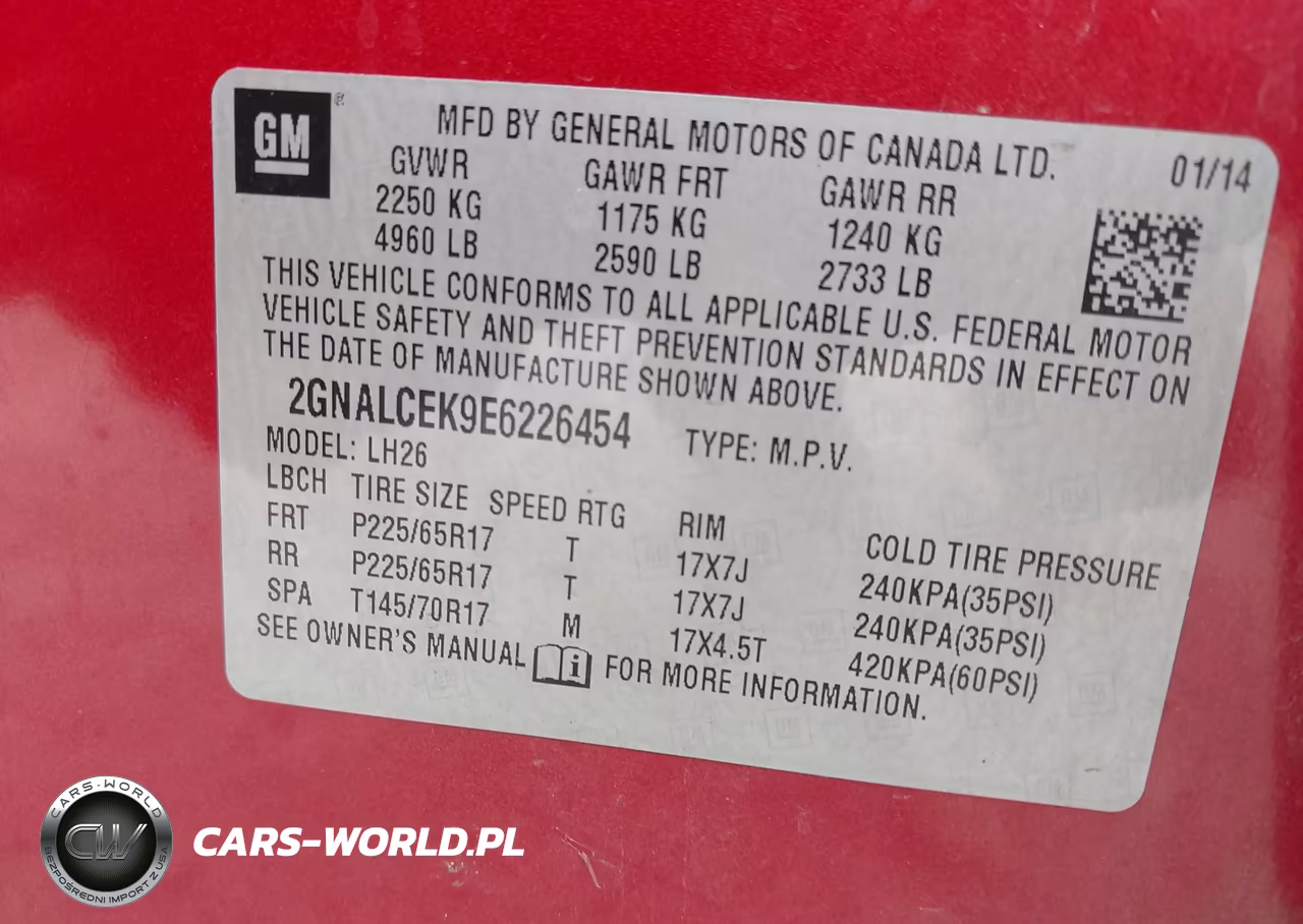 2014 Chevrolet Equinox 2Lt VIN:2GNALCEK9E6226454 - 9