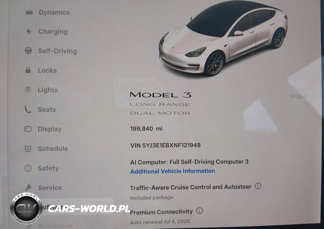 2022 Tesla Model 3 Long Range Dual Motor All-Wheel Drive VIN:5YJ3E1EBXNF121948 - 7