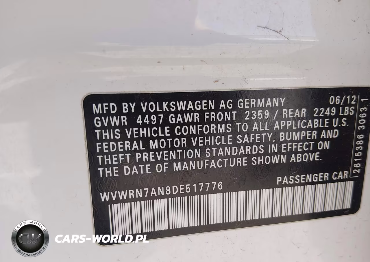2013 Volkswagen Cc 2.0T Lux VIN:WVWRN7AN8DE517776 - 9