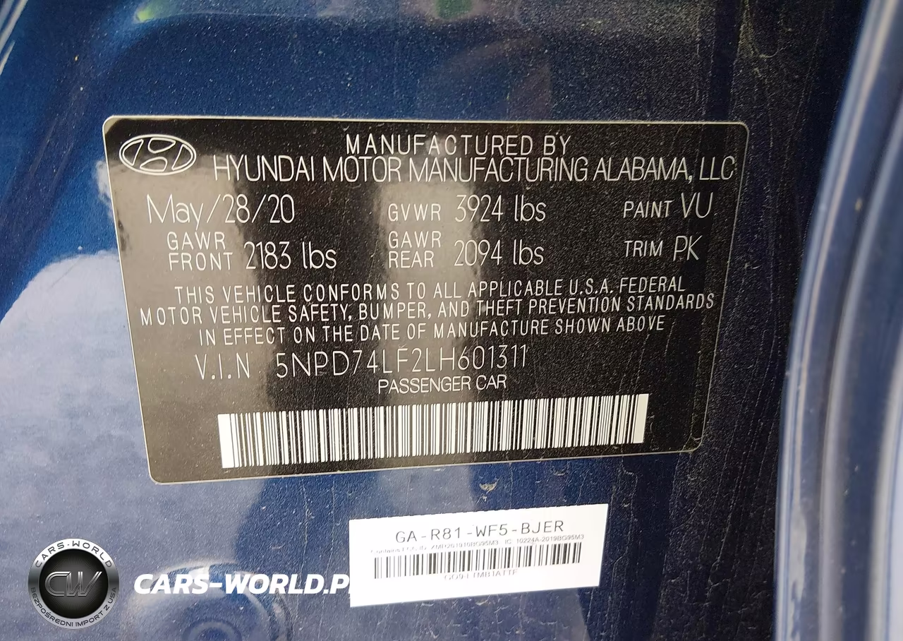 2020 Hyundai Elantra Se VIN:5NPD74LF2LH601311 - 9