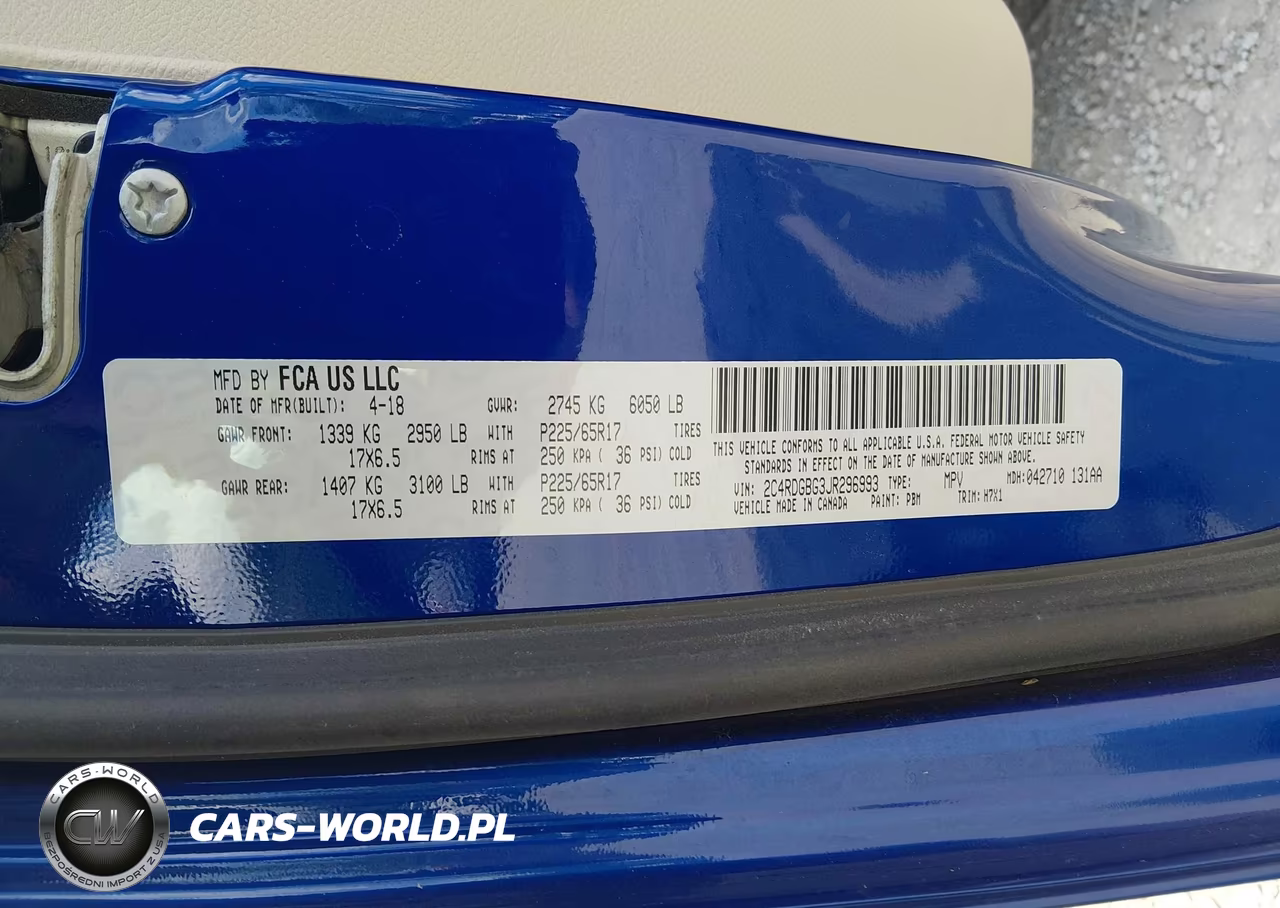 2018 Dodge Grand Caravan Se VIN:2C4RDGBG3JR296993 - 9
