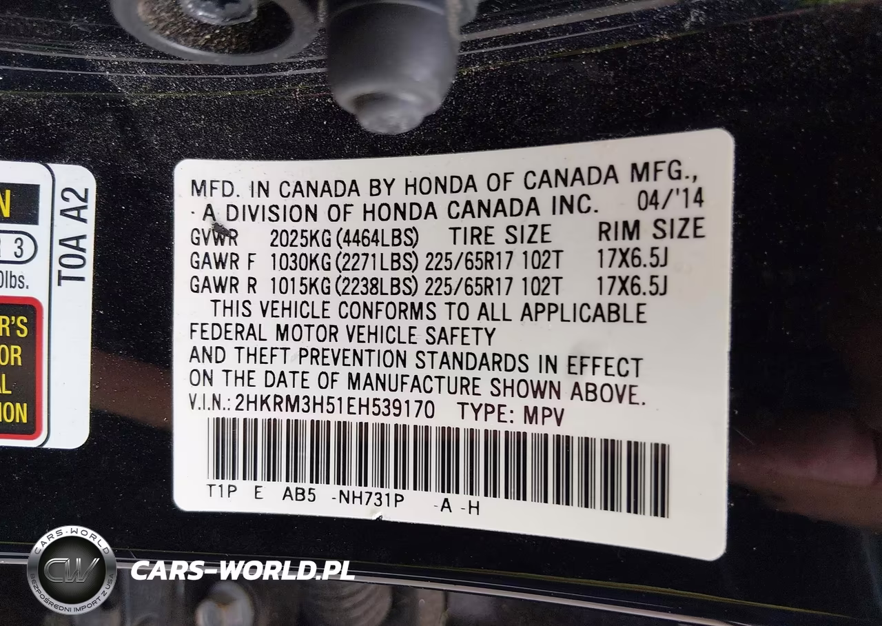 2014 Honda Cr-V Ex VIN:2HKRM3H51EH539170 - 9